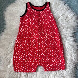 June & January red and white dot romper size 3/4Y // 3767